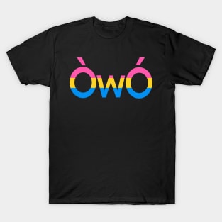 ÒwÓ Pansexual angry owo pride emoticon T-Shirt